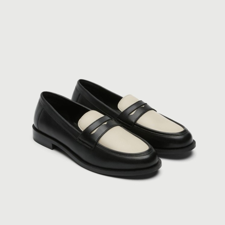 Rhea Saddle Loafer Black