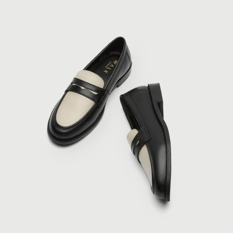 Rhea Saddle Loafer Black