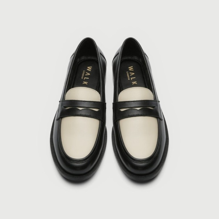 Rhea Saddle Loafer Black
