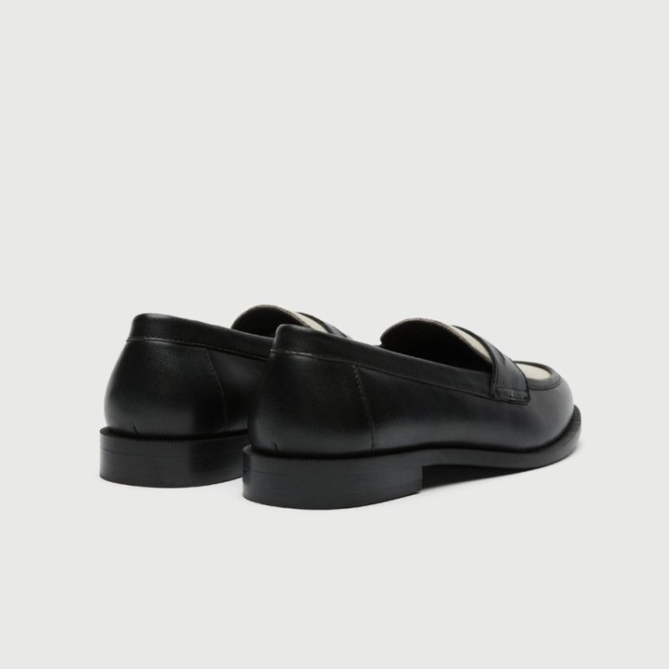 Rhea Saddle Loafer Black