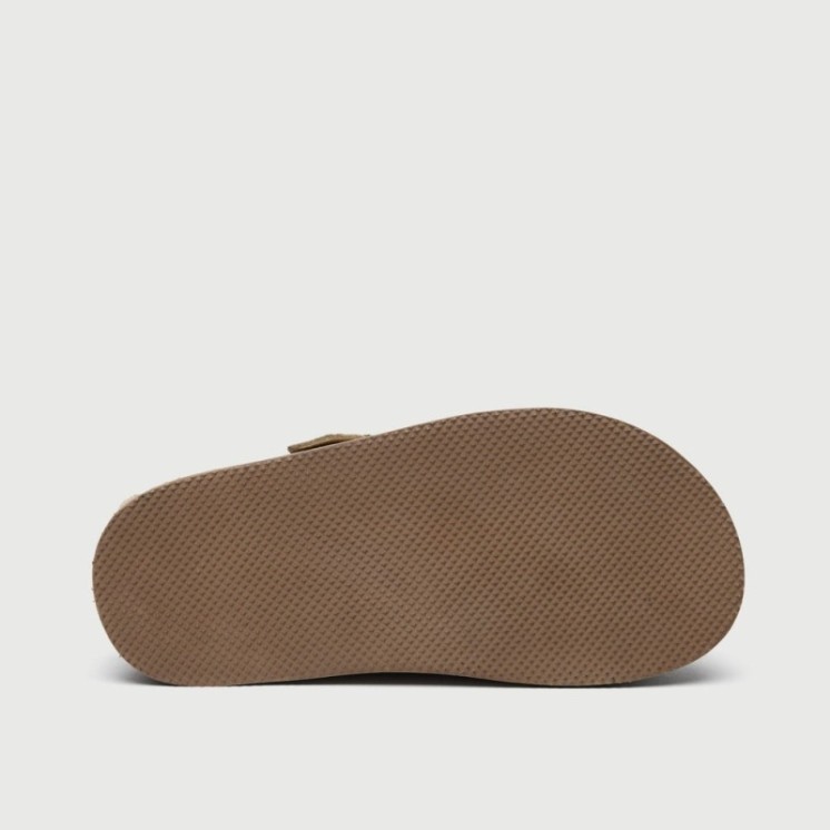 Barca Fur Clog Stone