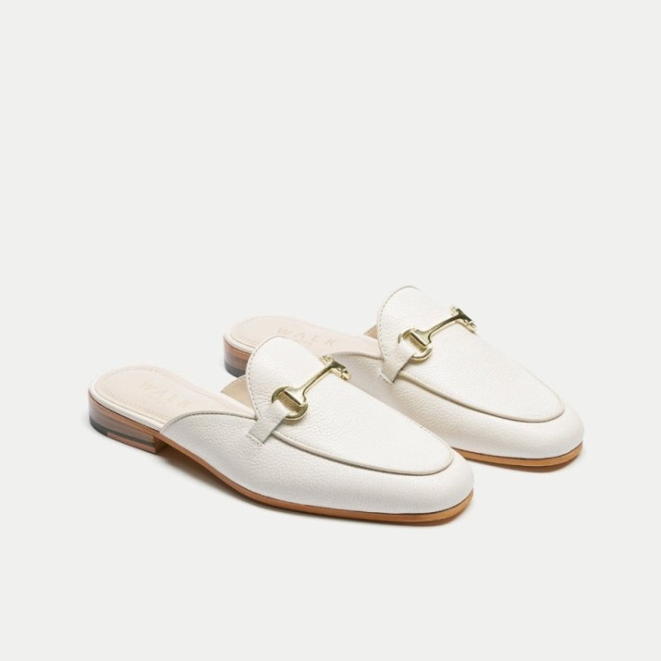 Bella Trim Mule Loafer Off White