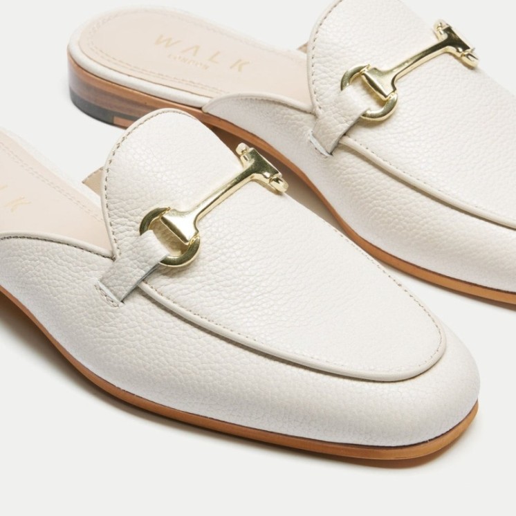 Bella Trim Mule Loafer Off White