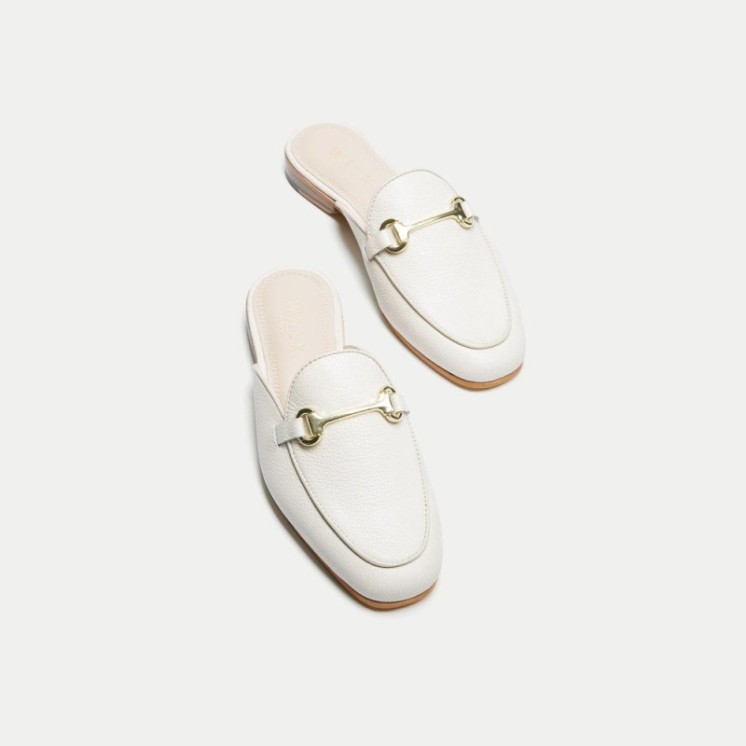 Bella Trim Mule Loafer Off White