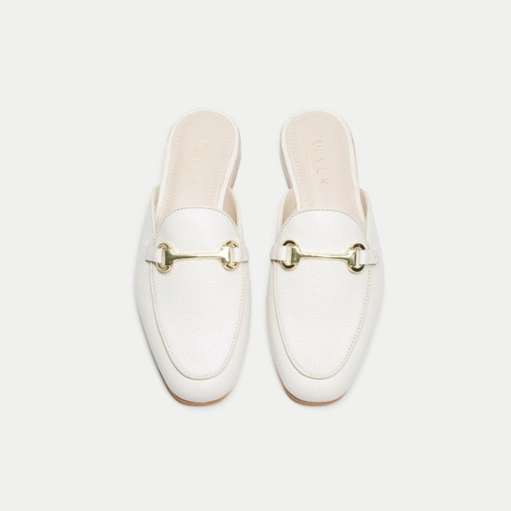 Bella Trim Mule Loafer Off White