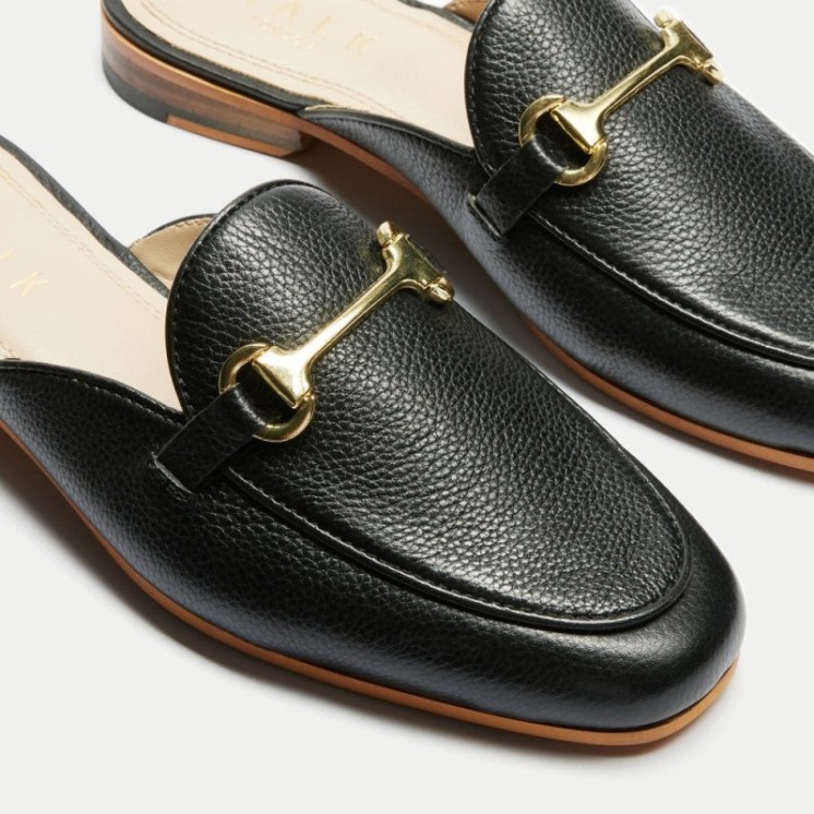 Bella Trim Mule Loafer Black