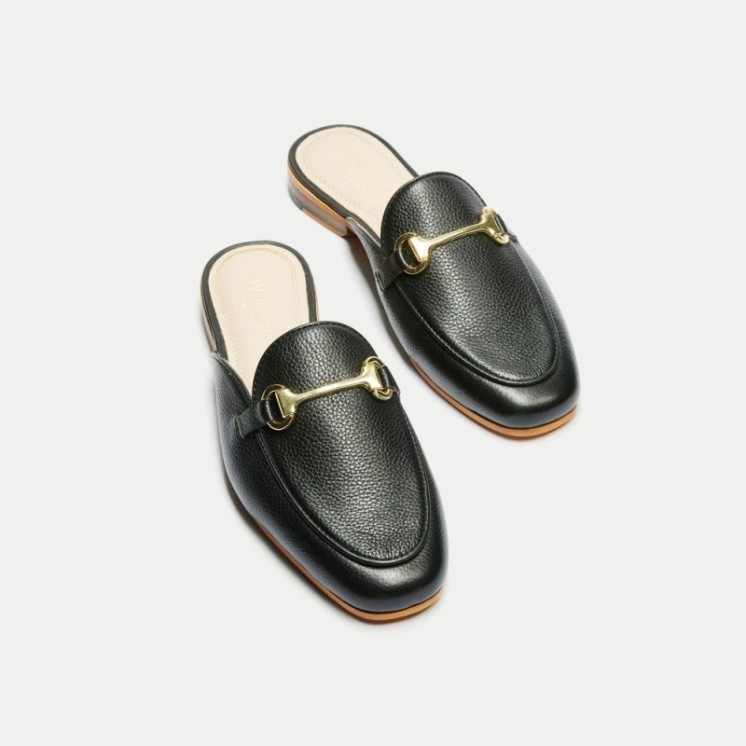 Bella Trim Mule Loafer Black