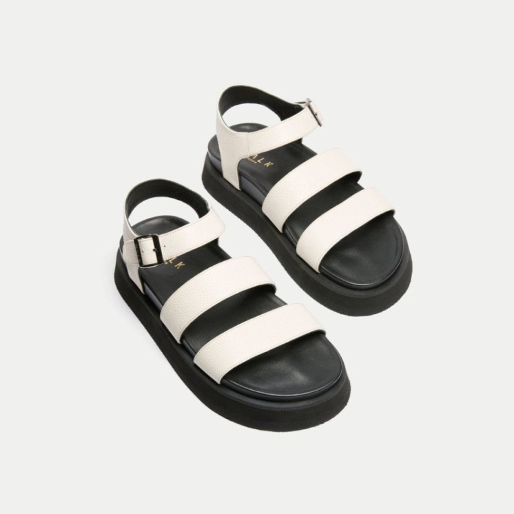 Barca Strap Footbed Sandal Off White