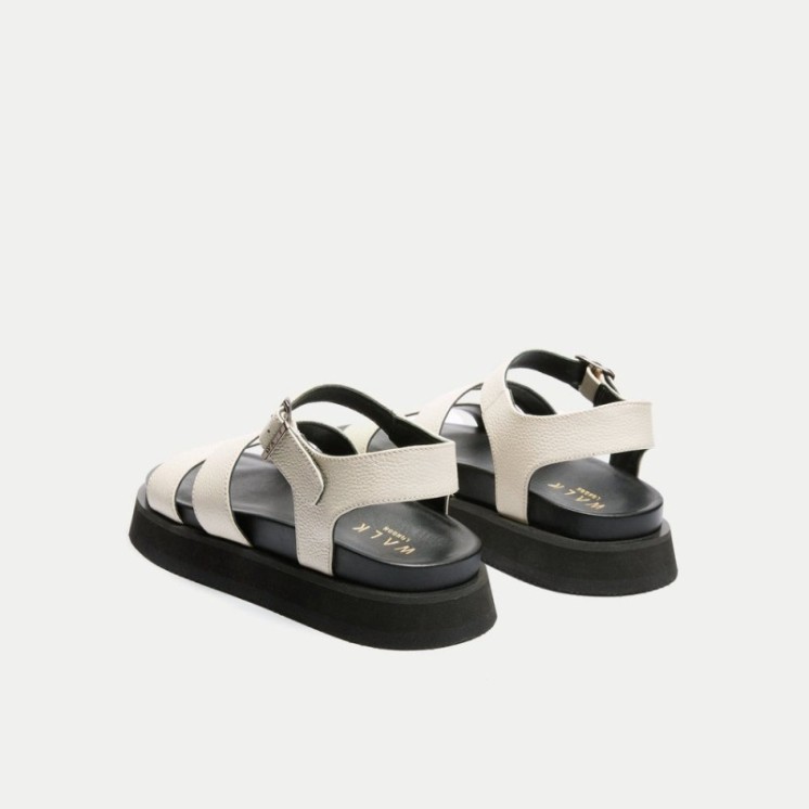 Barca Strap Footbed Sandal Off White