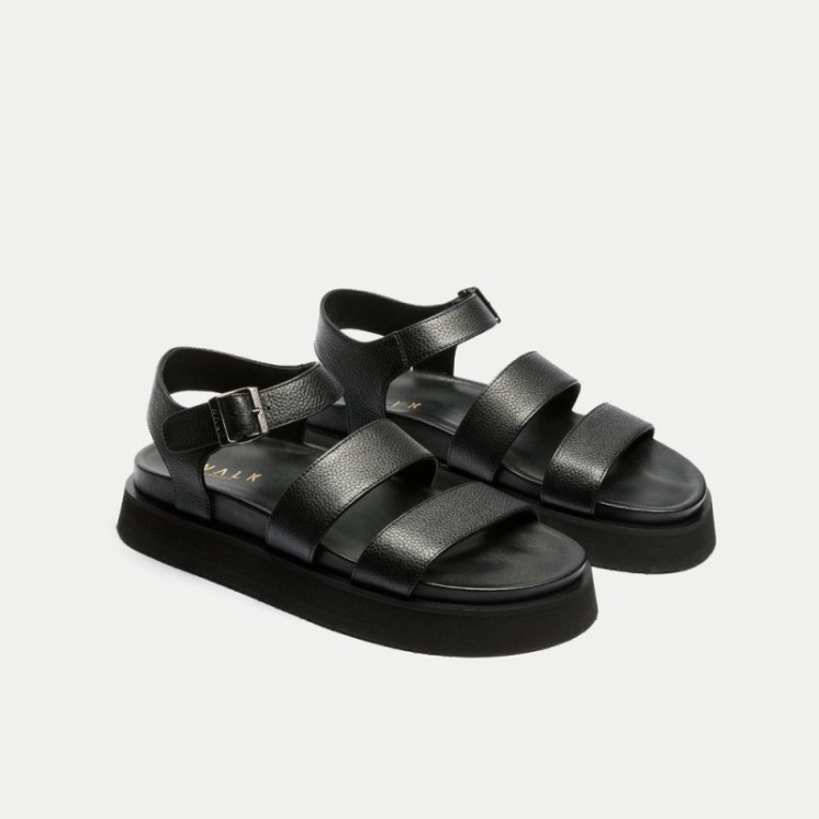 Barca Strap Footbed Sandal Black