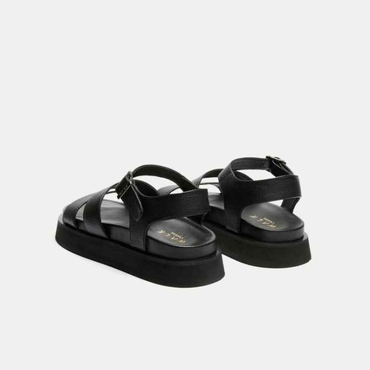 Barca Strap Footbed Sandal Black
