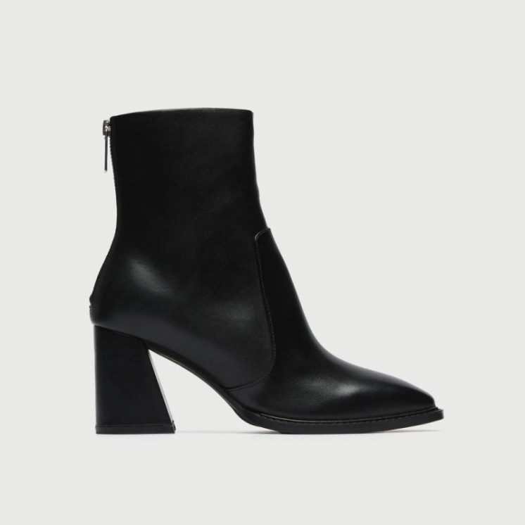 Frankie Back Zip Boot Black