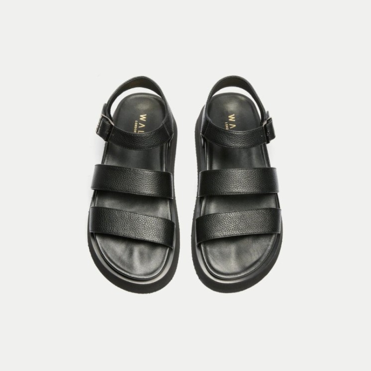Barca Strap Footbed Sandal Black