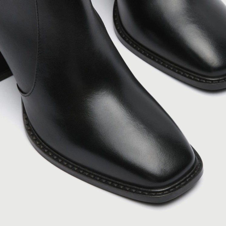 Frankie Back Zip Boot Black