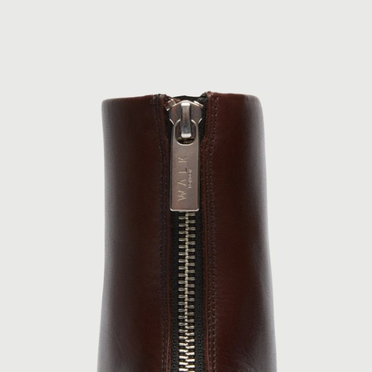 Frankie Back Zip Boot Brown