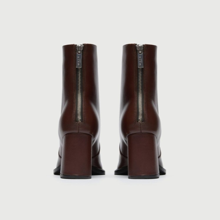 Frankie Back Zip Boot Brown