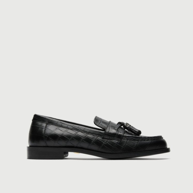 Rhea Tassel Loafer Black
