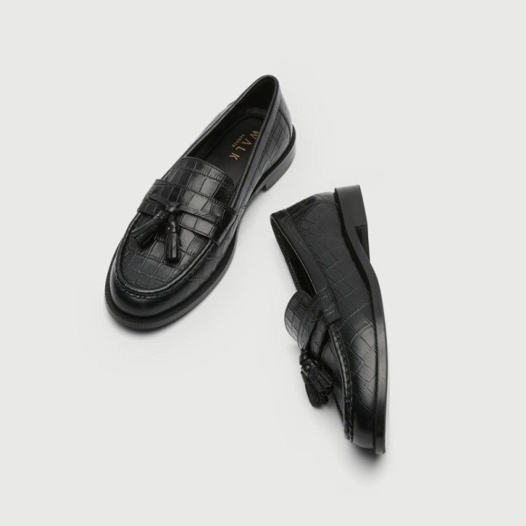 Rhea Tassel Loafer Black
