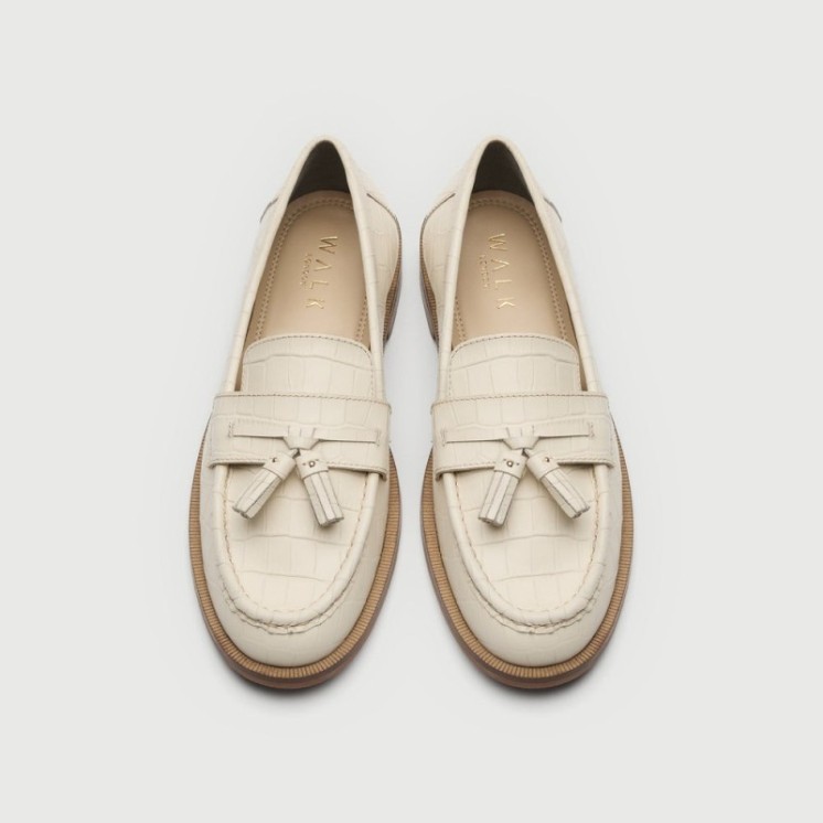 Rhea Tassel Loafer Off White