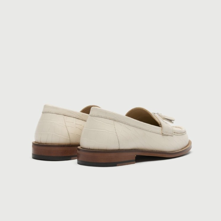 Rhea Tassel Loafer Off White