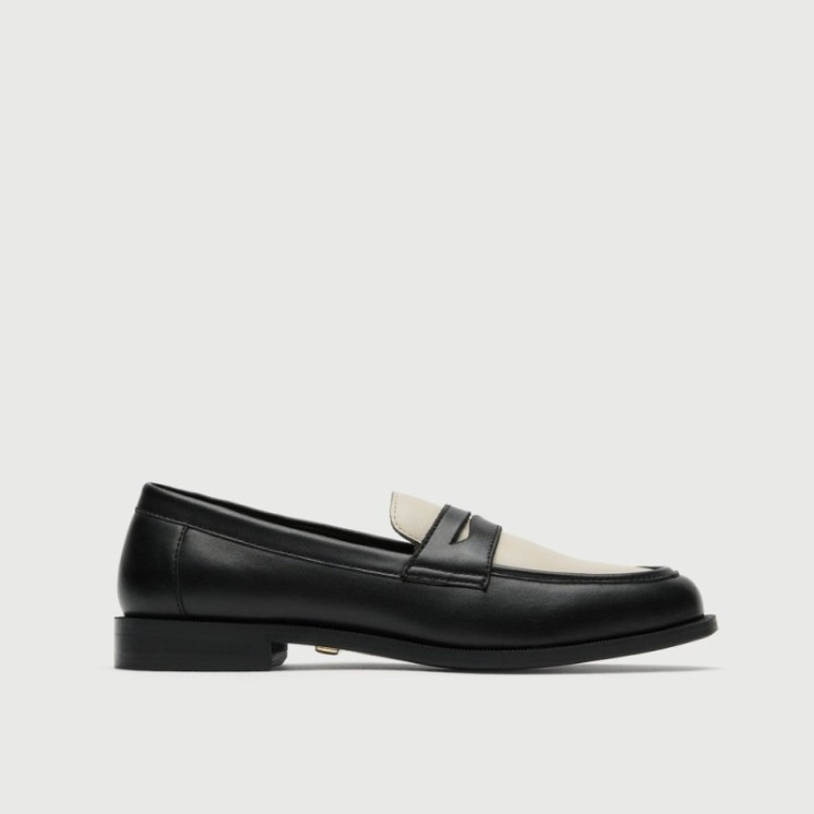 Rhea Saddle Loafer Black